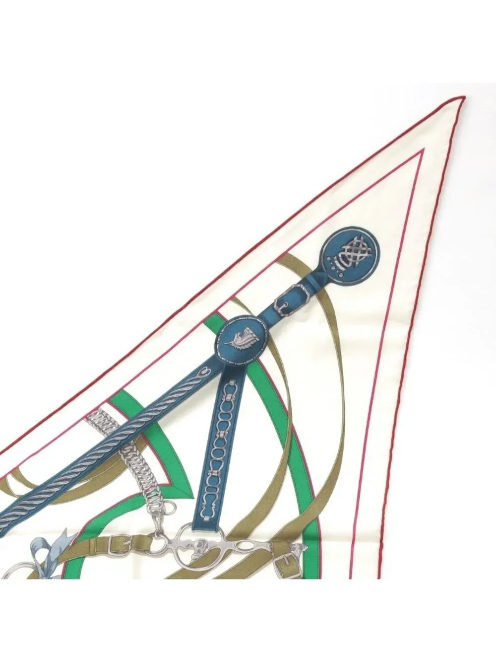 Hermes Triangle Jean la Promenade du Matin Morning Walk Cashmere Silk Scarf - Picture 4 of 10